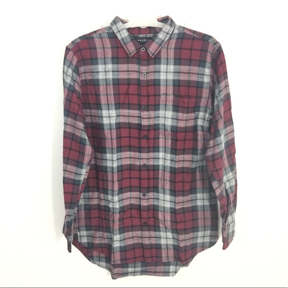 PacSun Other - NWT Pacsun Lrg Longer Fit Plaid Casual Button Down